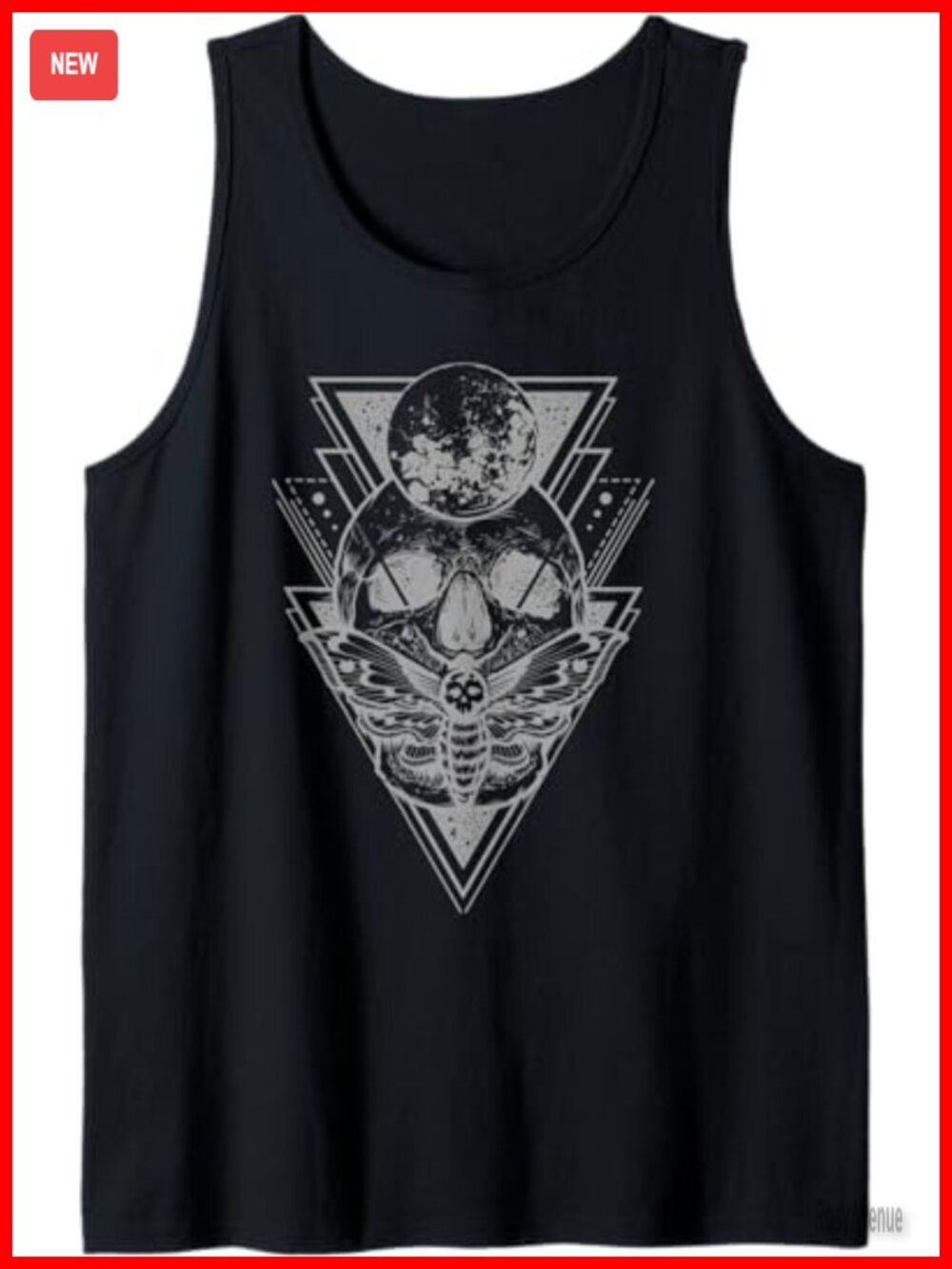 Occult Goth Skull Moth Tank Top Classic Fit Pull On Sleeveless Cotton